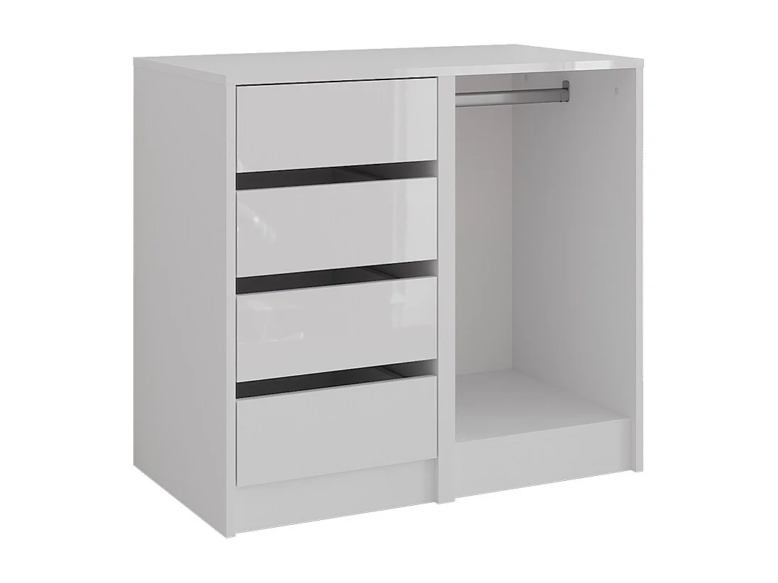 Dressoir wit/wit hoogglans 80.2x50.1x76 sherry