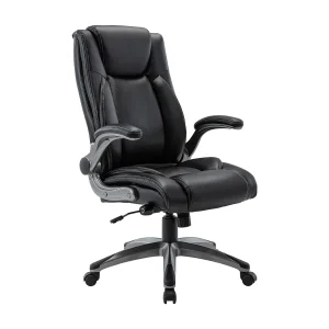 Ergonomische bureaustoel – Draaibare directiestoel, draagvermogen 150 kg – Zwart Ergonomische bureaustoel – Draaibare directiestoel, draagvermogen 150 kg – Zwart
