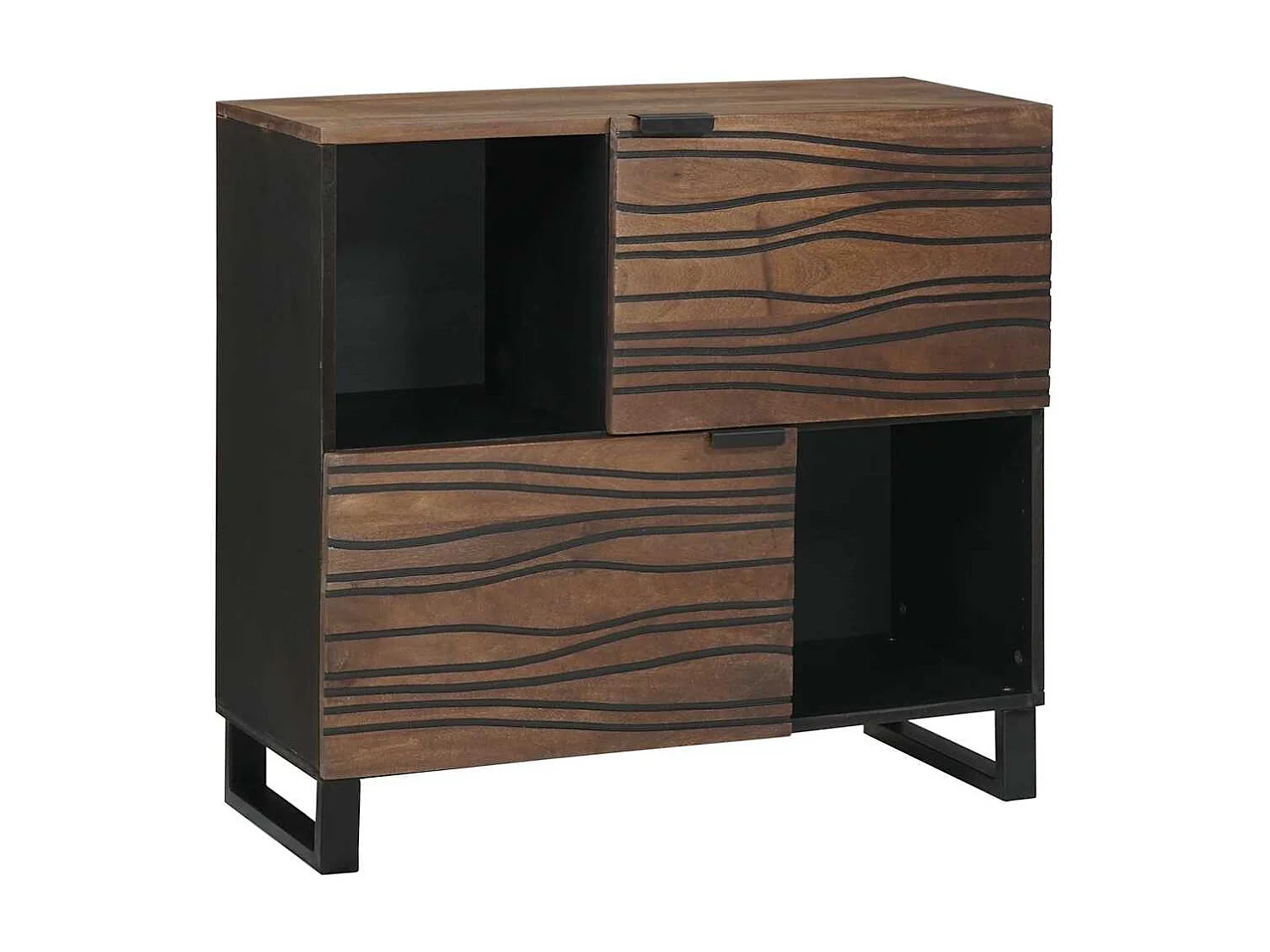Dressoir Bruin 80 x 33 x 75 cm massief mangohout