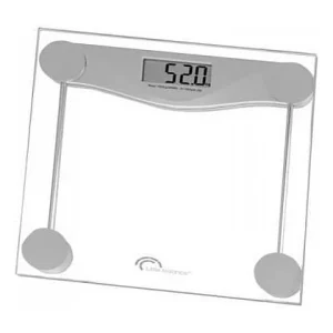 Elektronische weegschaal LITTLE BALANCE 8193 SB2, transparant gehard glazen plateau 300×300 mm, 160 kg / 100 g, groot LCD-scherm