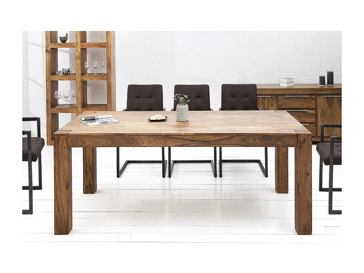 Eettafel ORBO 200 cm - Tafel van gelakt massief Sheesham hout