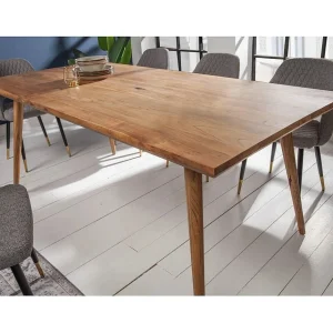 Eettafel SCANI 200 cm – Blad van gelakt massief acaciahout en bijpassende structuur Eettafel SCANI 200 cm – Blad van gelakt massief acaciahout en bijpassende structuur