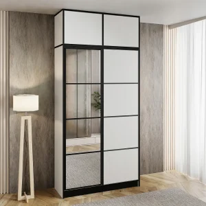 Garderobe met opzetstuk EDEN 2D wit patroon 2