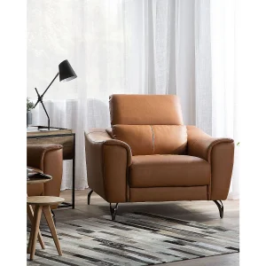 Fauteuil leer goudbruin NARWIK Fauteuil leer goudbruin NARWIK