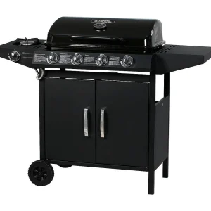 Gas BBQ gasbarbecue barbecue "Festa 5" – 5 branders waarvan 1 zijbrander – 12,9 Kw- Zwart Gas BBQ gasbarbecue barbecue "Festa 5" – 5 branders waarvan 1 zijbrander – 12,9 Kw- Zwart