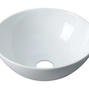 FILO opzetwastafel L.26 x H.10 x D.26 cm rond wit keramiek FILO opzetwastafel L.26 x H.10 x D.26 cm rond wit keramiek
