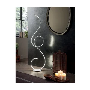 Lampadaire LED Flok par Ondaluce 44w 4400lm 3000K h.157cm Dimmable Noir