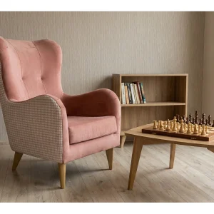 Elegante relaxfauteuil met gevormde zitting en rugleuning. Elegante relaxfauteuil met gevormde zitting en rugleuning.