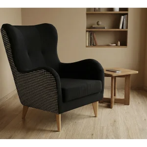 Elegante relaxfauteuil met gevormde zitting en rugleuning. Elegante relaxfauteuil met gevormde zitting en rugleuning.