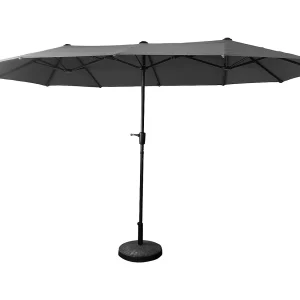 Dubbele parasol 2x4m LINAI grijs