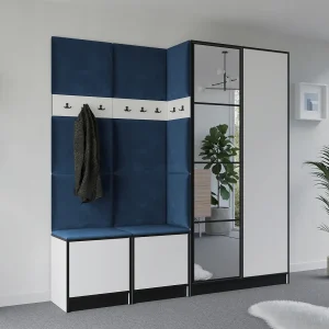 Garderobe EDEN 21 wit + blauw