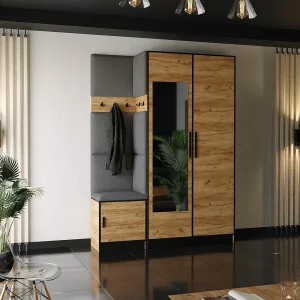 Garderobe ROJ 13 eiken craft goud + grij Garderobe ROJ 13 eiken craft goud + grij
