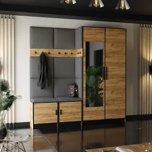 Garderobe ROJ 21 eiken craft goud + grij Garderobe ROJ 21 eiken craft goud + grij
