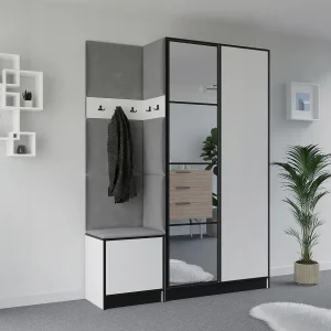 Garderobekast EDEN 13 – Wit + Grij