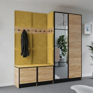 Garderobe EDEN 21 eiken craft goud + geel