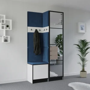 Garderobekast EDEN 11 – Wit + Blauw