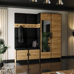 Garderobe ROJ 21 eiken craft goud + zwart Garderobe ROJ 21 eiken craft goud + zwart