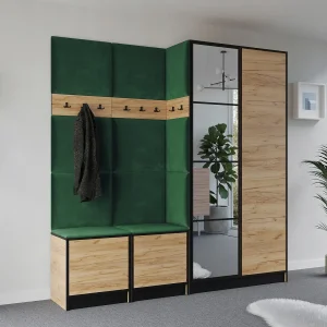 Garderobe EDEN 21 eiken craft goud + groen