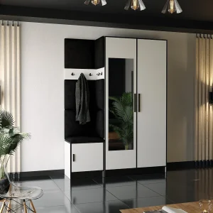 Garderobe ROJ 13 wit + zwart Garderobe ROJ 13 wit + zwart