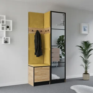 Garderobekast EDEN 11 – Eiken Craft Goud + Geel Garderobekast EDEN 11 – Eiken Craft Goud + Geel