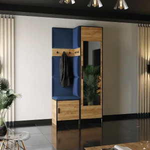 Garderobe ROJ 11 eiken craft goud + blauw