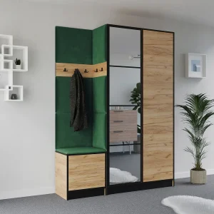 Garderobekast EDEN 13 – Eiken Craft Goud + Groen
