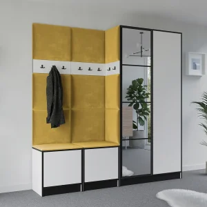 Garderobe EDEN 21 wit + geel