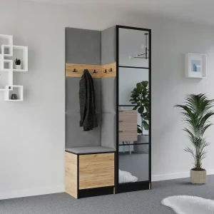 Garderobekast EDEN 11 – Eiken Craft Goud + Grij Garderobekast EDEN 11 – Eiken Craft Goud + Grij