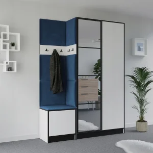 Garderobekast EDEN 13 – Wit + Blauw