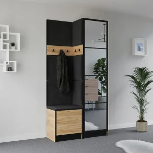 Garderobekast EDEN 11 – Eiken Craft Goud + Zwart