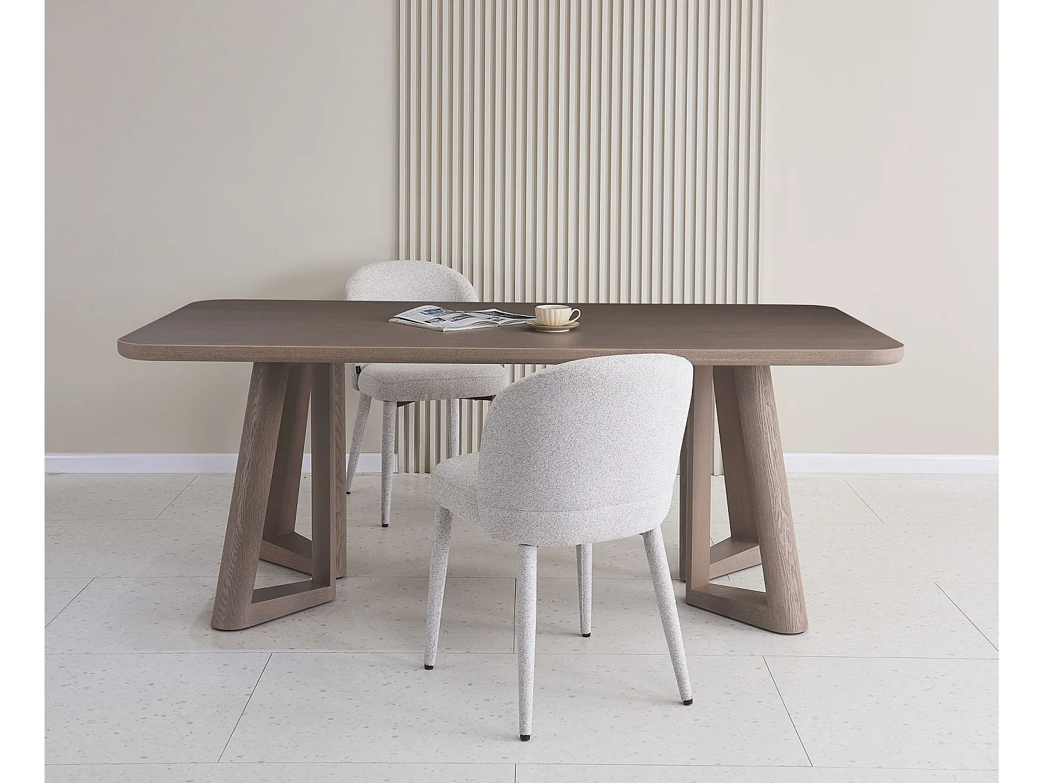 Eettafel 200 x 100 cm – walnootfineer – ALISSER