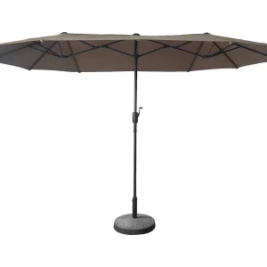 Dubbele parasol 2x4m LINAI taupe