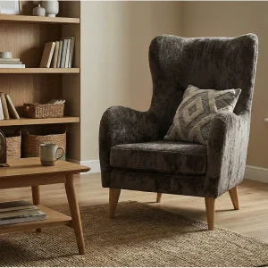 Elegante relaxfauteuil met gevormde zitting en rugleuning. Elegante relaxfauteuil met gevormde zitting en rugleuning.