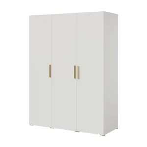 Draaideurkast Napoli 3D 150 Wit (zwarte of gouden handgreep) Draaideurkast Napoli 3D 150 Wit (zwarte of gouden handgreep)