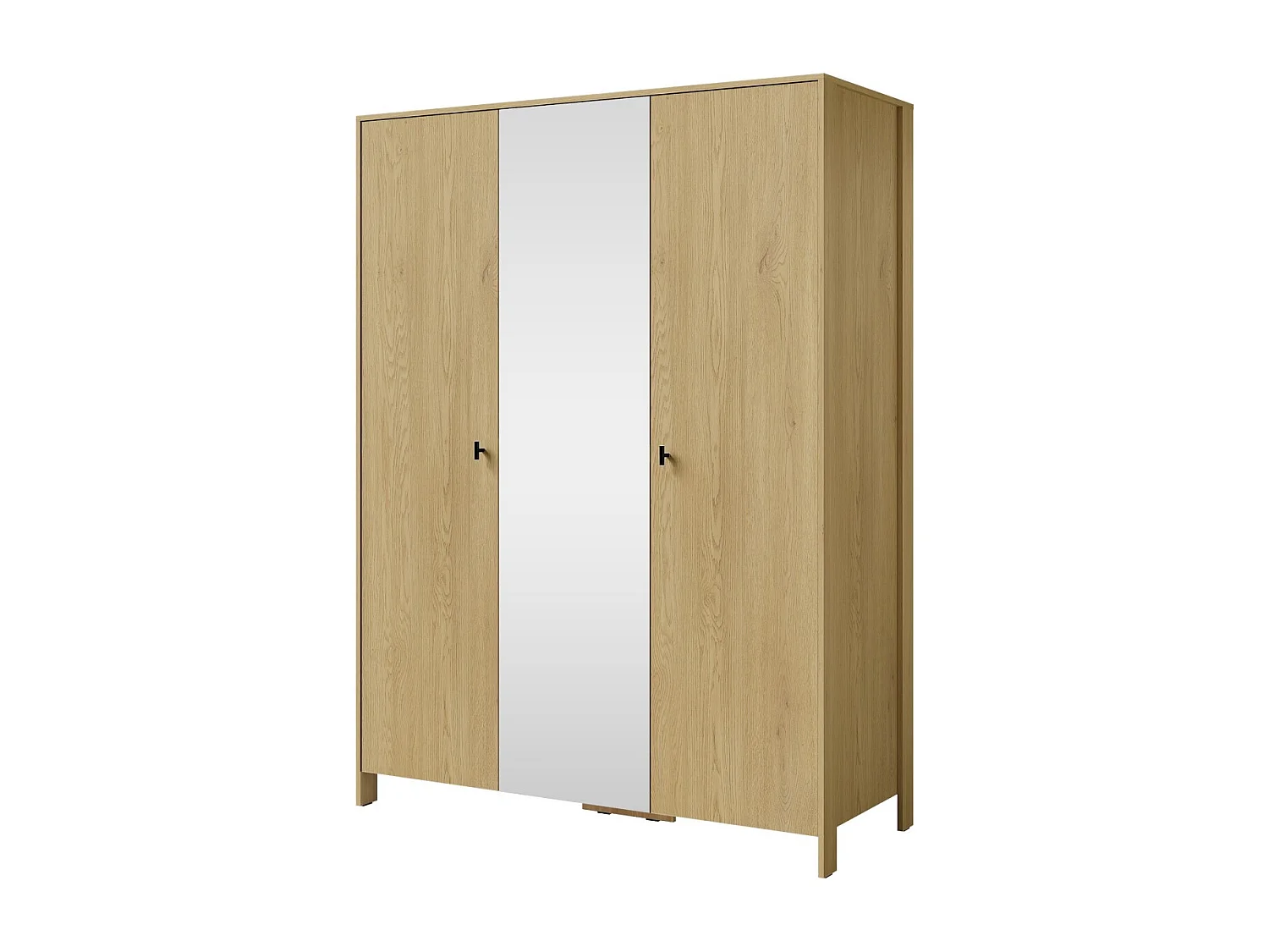 Draaideurkast met spiegel Ethan 3D 150 Cremona Eiken