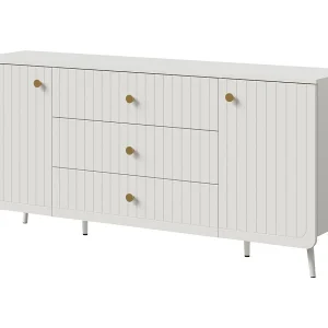 Dressoir met lades Chloe 2D3S 165 Wit (zwarte of gouden handgreep) Dressoir met lades Chloe 2D3S 165 Wit (zwarte of gouden handgreep)