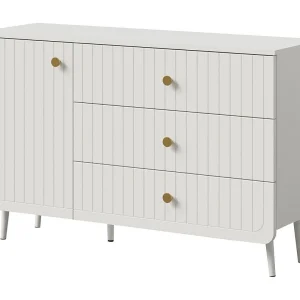 Dressoir met lades Chloe 1D3S 120 Wit (zwarte of gouden handgreep) Dressoir met lades Chloe 1D3S 120 Wit (zwarte of gouden handgreep)