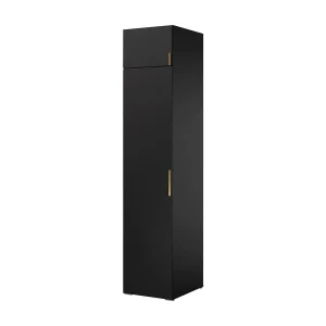Draaideurkast met opzetkast Napoli 1D 50 Zwart (zwarte of gouden handgreep) Draaideurkast met opzetkast Napoli 1D 50 Zwart (zwarte of gouden handgreep)