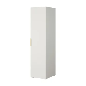 Draaideurkast met planken Napoli 1D 50 Wit (zwarte of gouden handgreep) Draaideurkast met planken Napoli 1D 50 Wit (zwarte of gouden handgreep)
