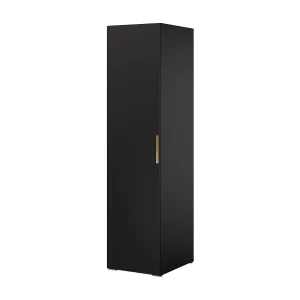 Draaideurkast Napoli 1D 50 Zwart (zwarte of gouden handgreep) Draaideurkast Napoli 1D 50 Zwart (zwarte of gouden handgreep)