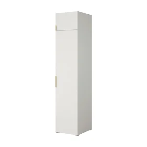 Draaideurkast met opzetkast Napoli 1D 50 Wit (zwarte of gouden handgreep) Draaideurkast met opzetkast Napoli 1D 50 Wit (zwarte of gouden handgreep)