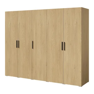 Draaideurkast Napoli 5D 250 Cremona Eiken (zwarte of gouden handgreep) Draaideurkast Napoli 5D 250 Cremona Eiken (zwarte of gouden handgreep)