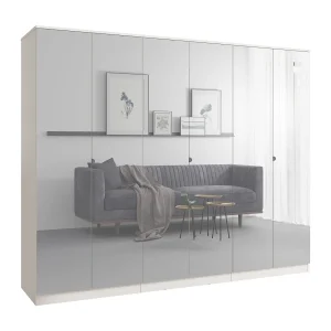 Draaideurkast met spiegel Monza 6D 240 Kasjmier Draaideurkast met spiegel Monza 6D 240 Kasjmier