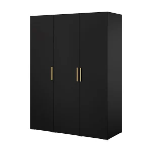 Draaideurkast Napoli 3D 150 Zwart (zwarte of gouden handgreep) Draaideurkast Napoli 3D 150 Zwart (zwarte of gouden handgreep)