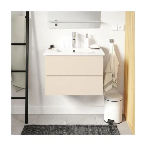 Enkele wastafelset 60cm met keramische bovenkant en chromen kraan SORRENTO Enkele wastafelset 60cm met keramische bovenkant en chromen kraan SORRENTO