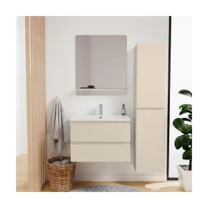 Enkele spoelbakset 60 cm + kraan + spiegel + SORRENTO kolom Enkele spoelbakset 60 cm + kraan + spiegel + SORRENTO kolom