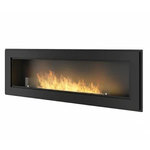 Frame 1500 SimpleFire Inbouw Bio-ethanol Haard met Glas – Mat Zwart