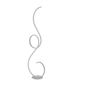 Lampadaire LED Flok par Ondaluce 44w 4400lm 3000K h.157cm Dimmable Argent