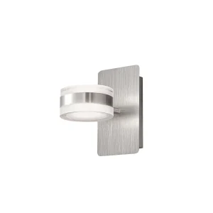 Dunk – Fabas Luce 2-lichts ronde wandlamp – 16W dimbare LED-wandlamp – Geborsteld aluminium Dunk – Fabas Luce 2-lichts ronde wandlamp – 16W dimbare LED-wandlamp – Geborsteld aluminium