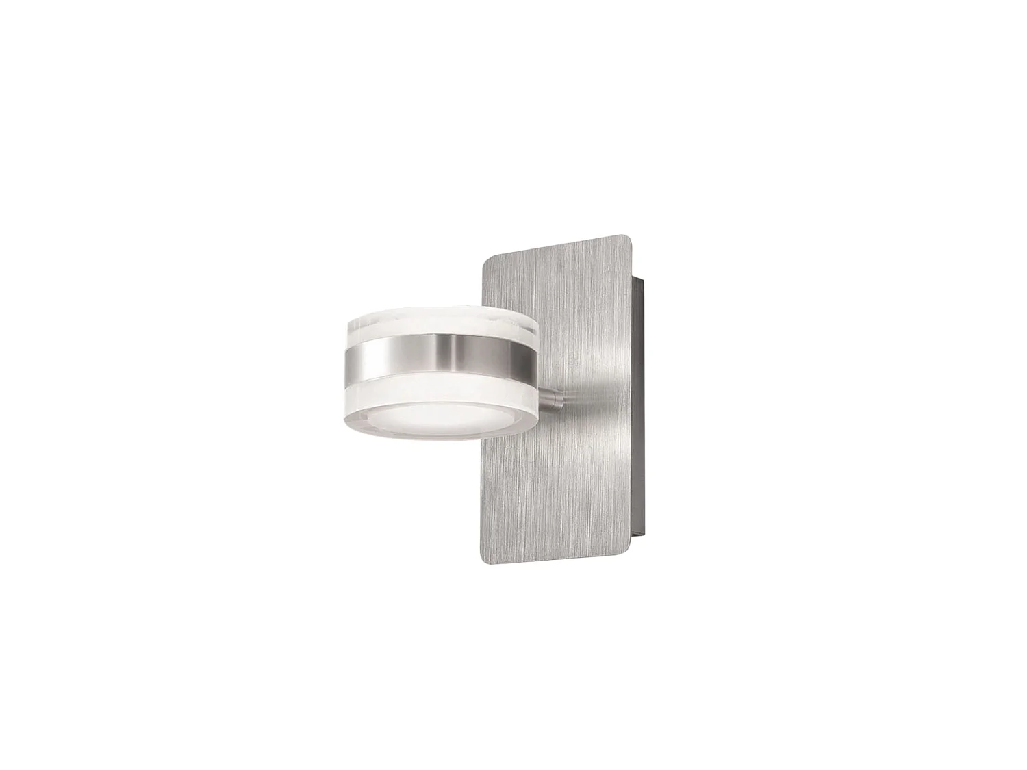 Dunk - Fabas Luce 2-lichts ronde wandlamp - 16W dimbare LED-wandlamp - Geborsteld aluminium